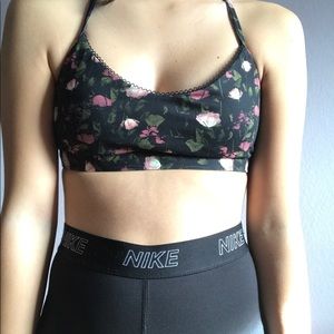 floral athletic bra